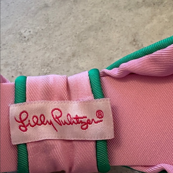 Lilly Pulitzer Pink Headband with Green Trim - Picture 2 of 3